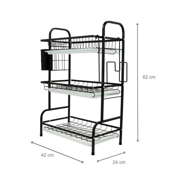 Escurridor Seca Platos Vajilla Y Cubiertos Trastes Mesada Cocina De 3 Niveles Imback Escurridor Seca Platos Vajilla Y Cubiertos Trastes Mesada Cocina De 3 Niveles Imback