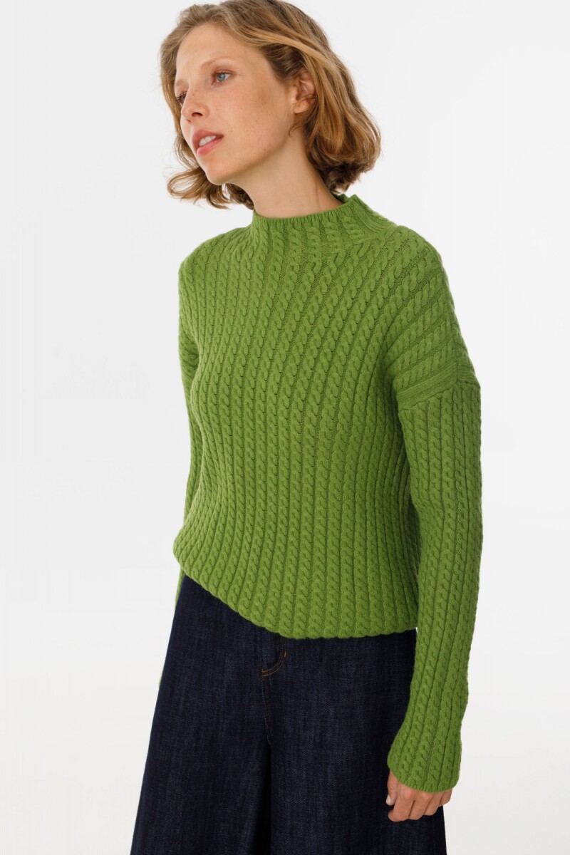 Sweater Espiral Verde Pistacho