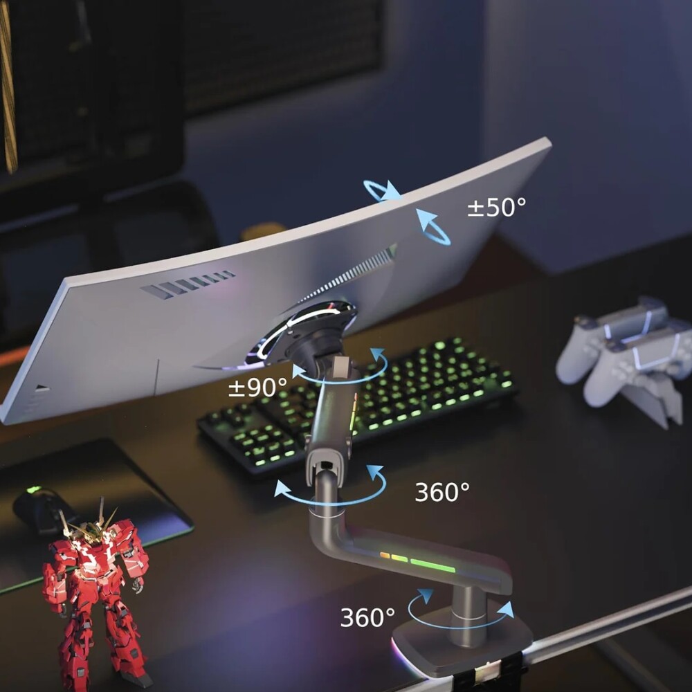 Soporte Monitor Gamer Luz Rgb-led 27 A 60. NB F5 Grafito Soporte Monitor Gamer Luz Rgb-led 27 A 60. NB F5 Grafito