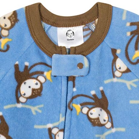 Enterito pijama polar con pie Monitos