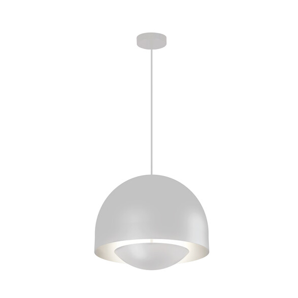 Colgante campana metal blanco 2xE27 Ø405mm BM2018