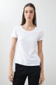 Remera escote a la base blanco