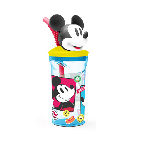 Vaso Alto con Forma 3D 18 cm 360ml Mickey
