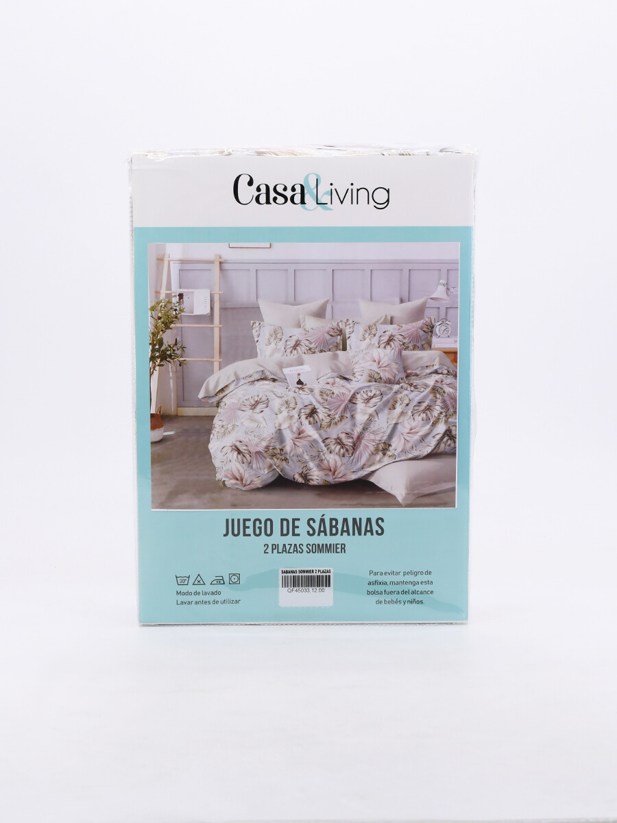 SABANAS SOMMIER 2 PLAZAS - BEIGE 