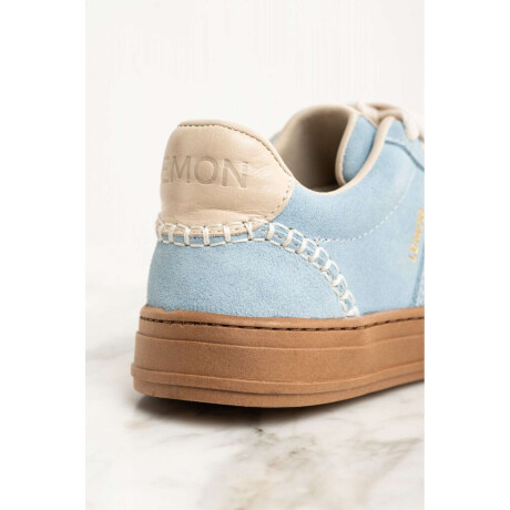 Zapatilla Gamuza Celeste