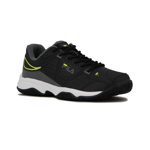 Fila Tennis Masculino Forehand Clay Negro/grafito/lima Negro-grafito