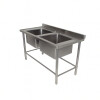 Mesada de Lavado 2 Piletas 140x60 cm Acero Inoxidable Mesada de Lavado 2 Piletas 140x60 cm Acero Inoxidable