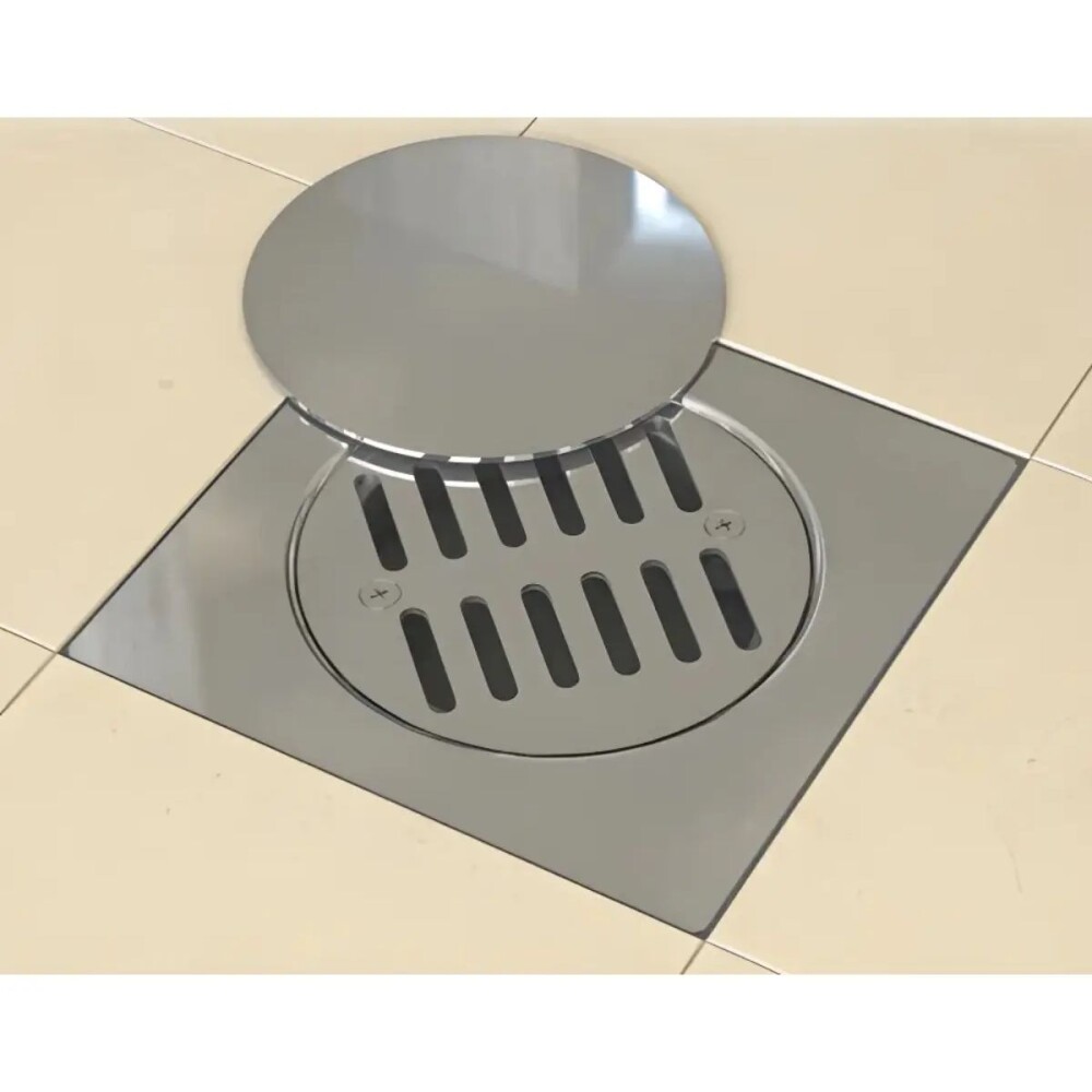 Rejilla acero inox. Bonomini 15x15 con tapa Rejilla Acero Inox. Bonomini 15x15 Con Tapa