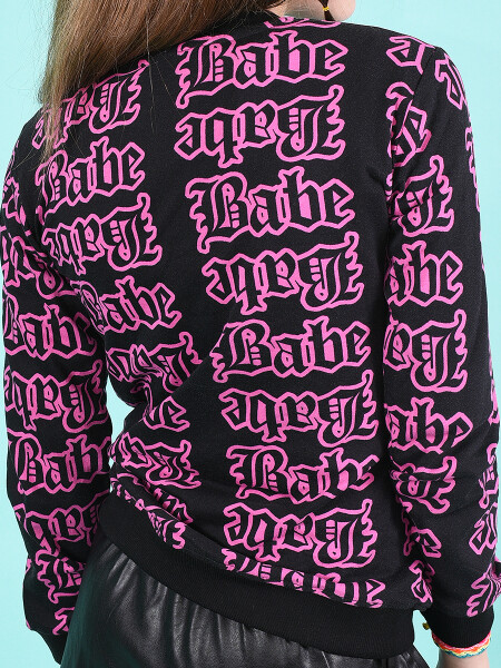 BUZO ESTAMPADO MIX FUCSIA