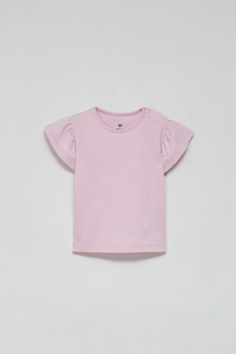 Remera volados Lila
