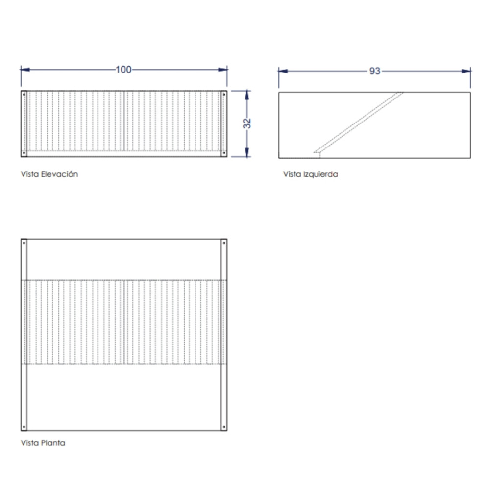 Campana Mural con Filtro 100x93x32 cm Acero Inoxidable Campana Mural con Filtro 100x93x32 cm Acero Inoxidable