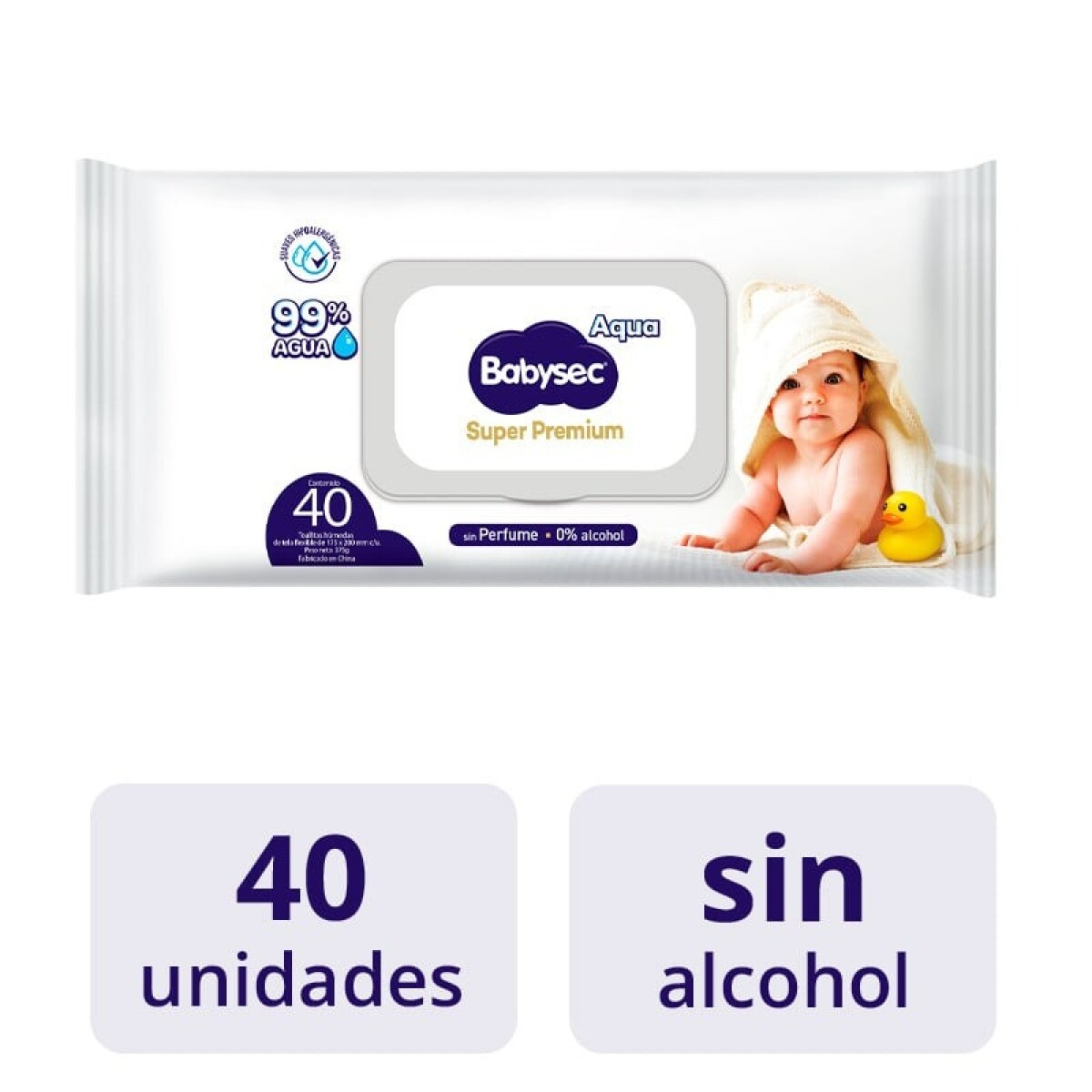 Toallas Húmedas Babysec Súper Premium X40 