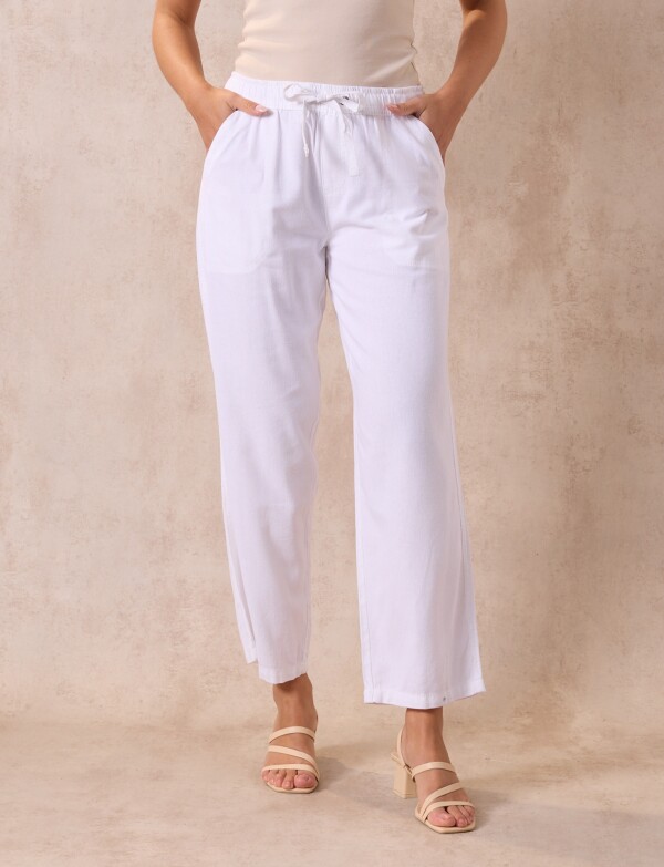 Pantalon Lino BLANCO