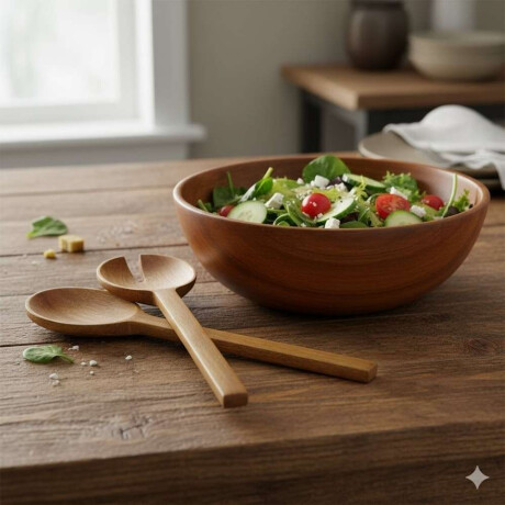 Cubiertos De Ensalada Madera Cubiertos De Ensalada Madera