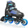 Patín Rollers Extensible Base Metal Ruedas Silicona Azul