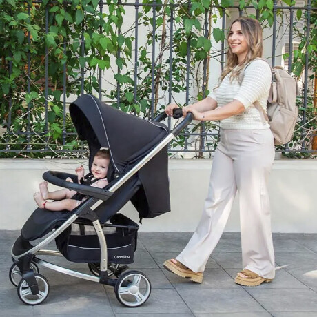 Kit Cochecito Carestino London 3 en 1 + Moisés + Butaca + Accesorios Gris