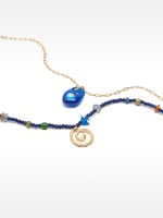 Set De Collares Con Eslabones Y Cuentas multicolor