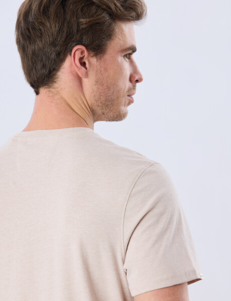 REMERA ESTAMPADA DE ALGODÓN Beige