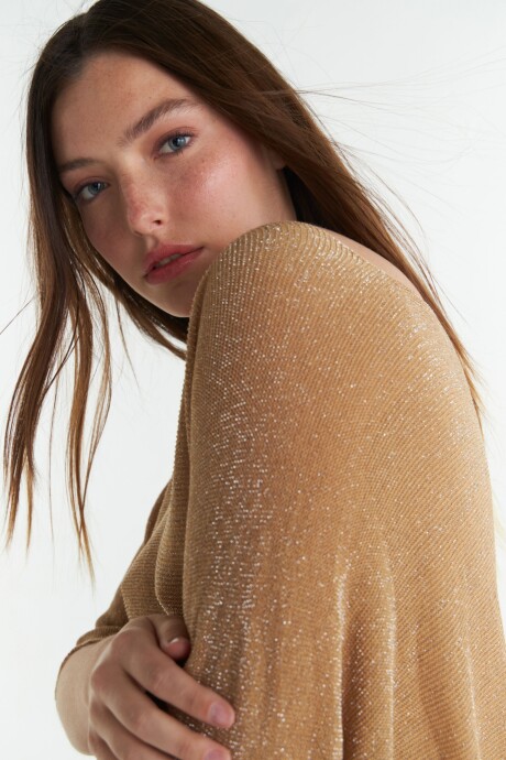 Sweater Julieta Camel Lurex