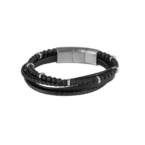 Pulsera en Acero y Cuero Pulsera en Acero y Cuero