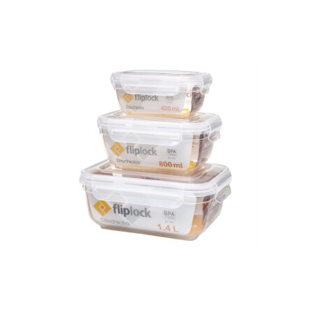 SET VIANDAS FLIPLOCK X 3UNDS SET VIANDAS FLIPLOCK X 3UNDS