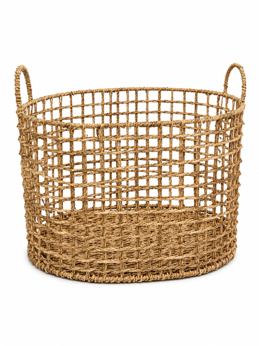 CANASTO DE YUTE - BEIGE 