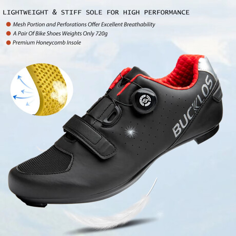 Bucklos - Zapatillas de Ciclismo 800718 - Transpirables. Talle 44. 001
