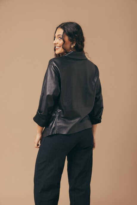Leather Vila Shirt Negro