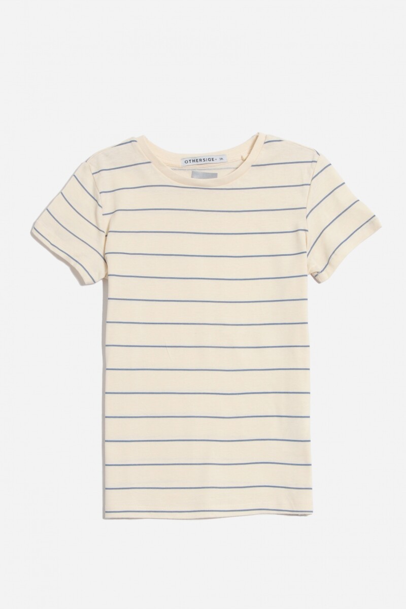 T-shirt manga corta con diseño - Amarillo 