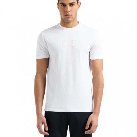 GOLD LABEL VISCOSE-JERSEY CREW - EA7 EMPORIO ARMANI White