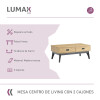 Mesa Ratona de Centro Living Lumax 2 Cajones 100% Madera Maciza Mesa Ratona de Centro Living Lumax 2 Cajones 100% Madera Maciza