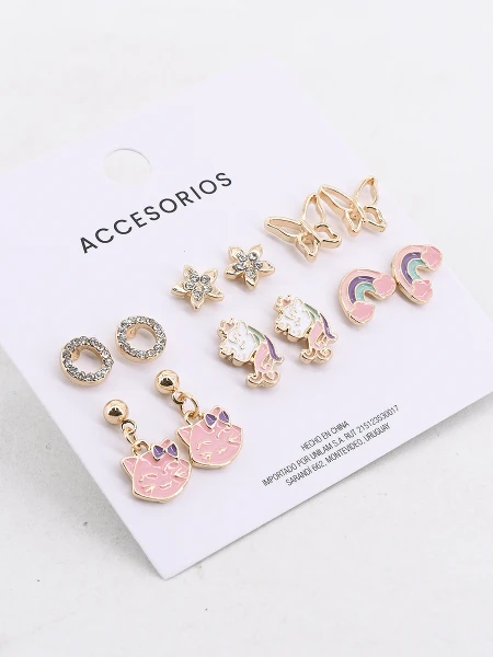 CARAVANAS SET X 6 PARES DORADO