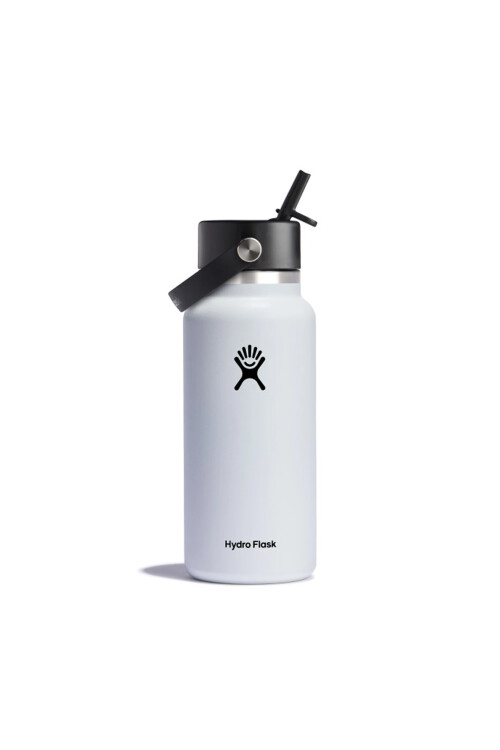 32 OZ WIDE FLEX STRAW CAP White