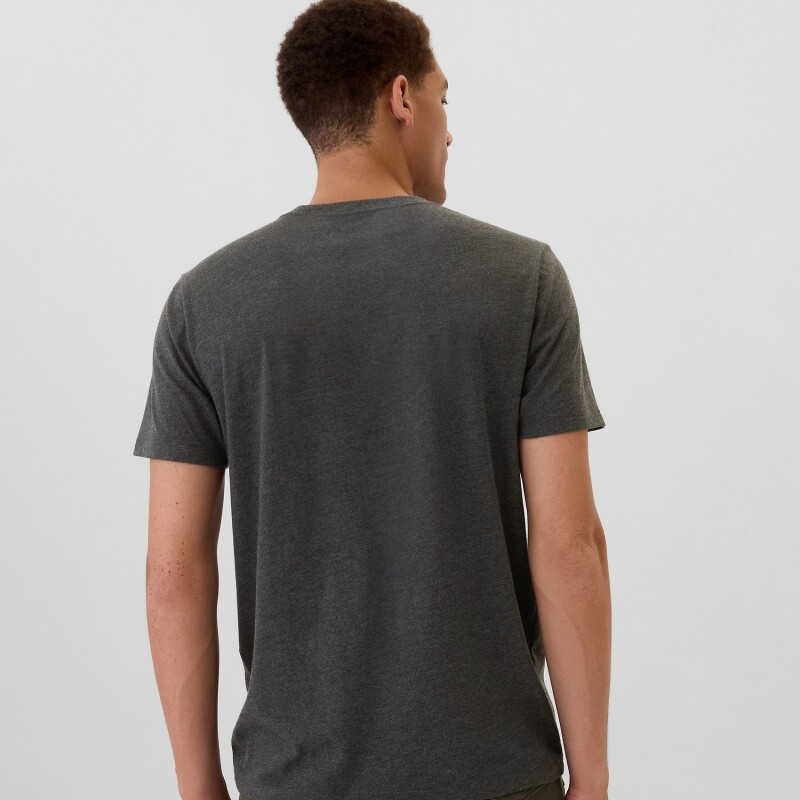 V-FRCH EVERYDAY SOFT MICRO LOGO CREW CHARCOAL HEATHER