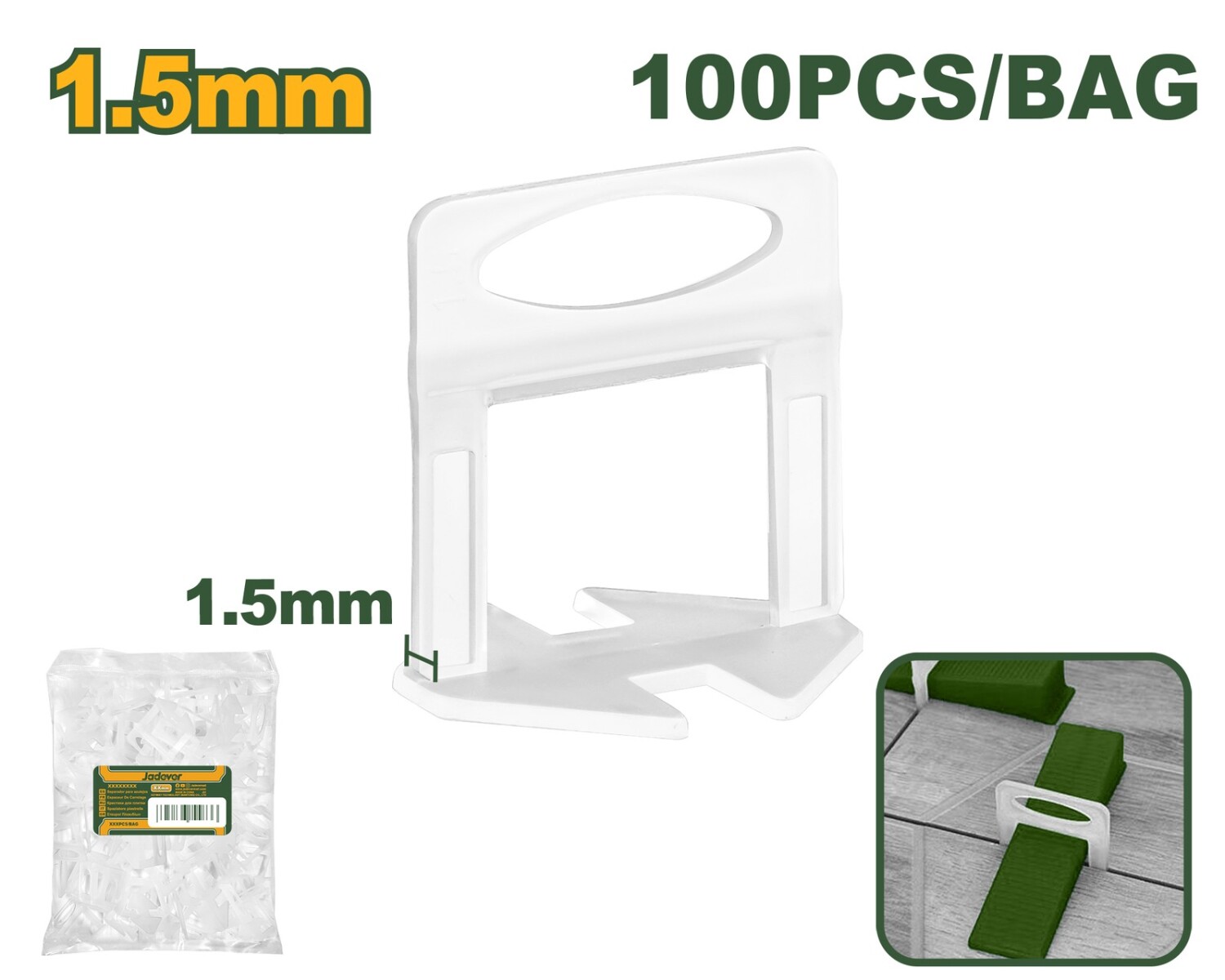 Nivelador azulejos 1.5mm jadever JDXZ2015 