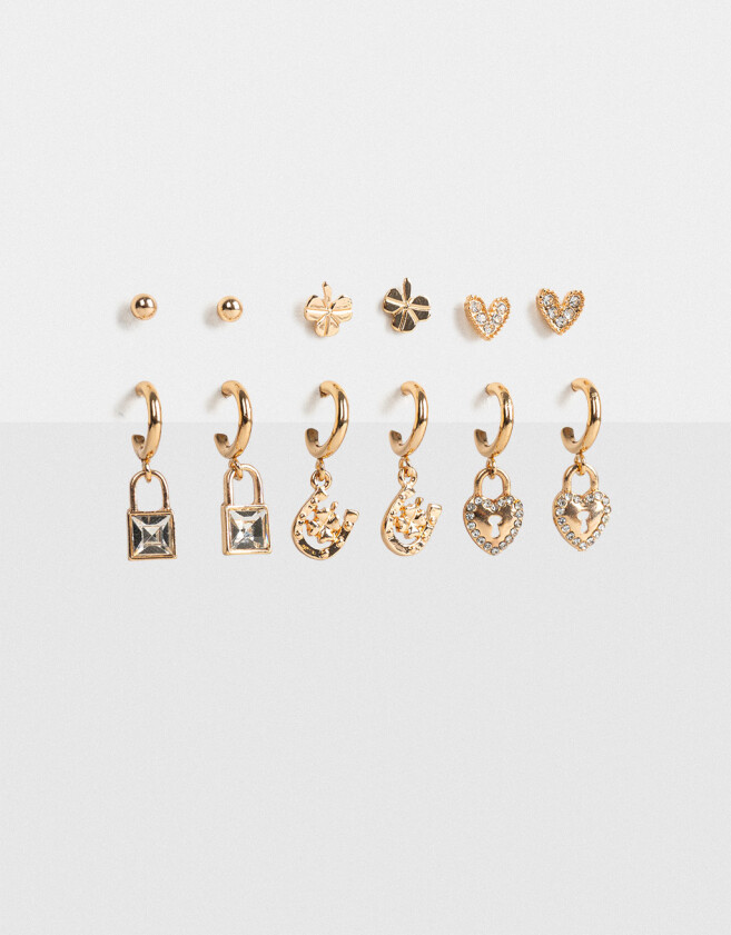 Aros Sets Con strass Set De Aros Con Strass - Dorado