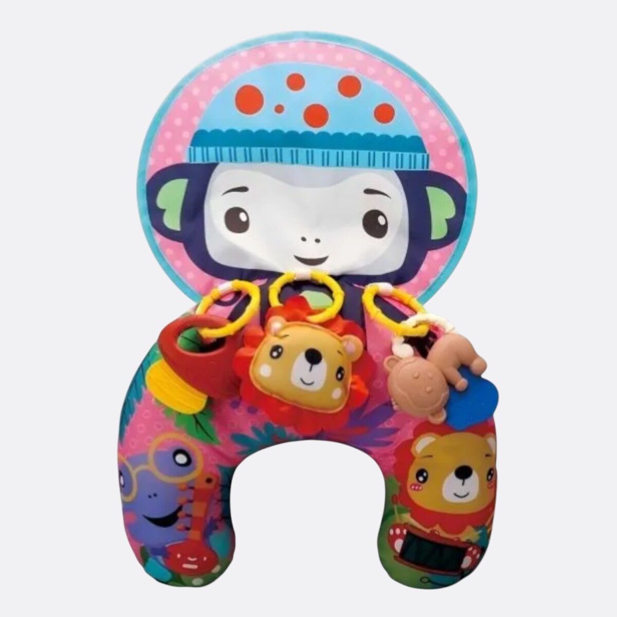 Almohadón Musical Bebé Interactivo Estimulación Apoyo 0-12m - Mono 
