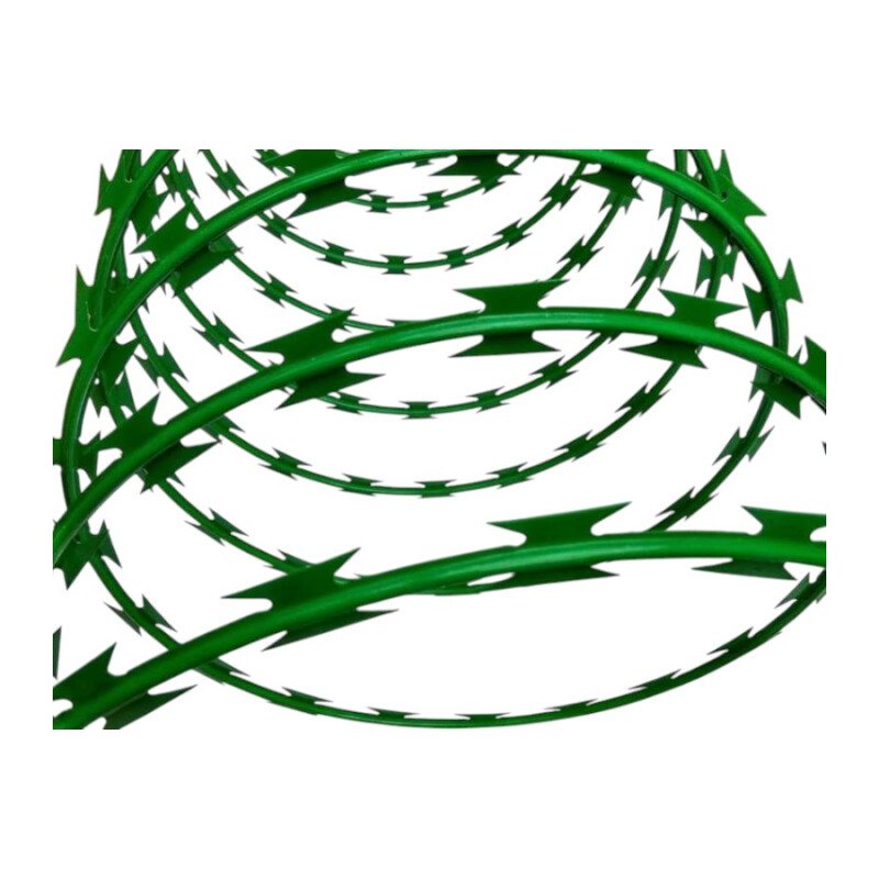 Concertina Verde Doble Filo – 10 Metros de Seguridad Residencial Concertina Verde Doble Filo – 10 Metros de Seguridad Residencial