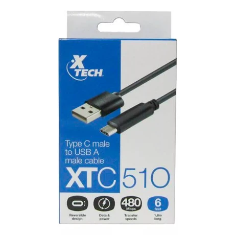 Cable Xtech C/conector Tipo C Macho A Usb 2.0 Macho Xtc-510 Cable Xtech C/conector Tipo C Macho A Usb 2.0 Macho Xtc-510