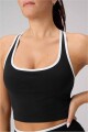 Top Seamless Built-In Bra Mujer Black/Classic White