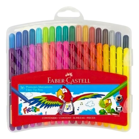 MARCADORES FABER CASTELL FIESTA POR 36 COLORES MARCADORES FABER CASTELL FIESTA POR 36 COLORES