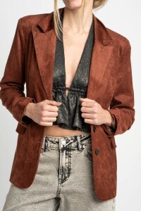 Blazer Gamuza Cafe