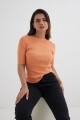 Sweater cuello bote NARANJA