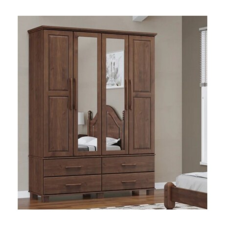 ROPERO FINESTRA 4 PUERTAS 4 CAJONES BIPARTIDO OURO CAFE. ROPERO FINESTRA 4 PUERTAS 4 CAJONES BIPARTIDO OURO CAFE.