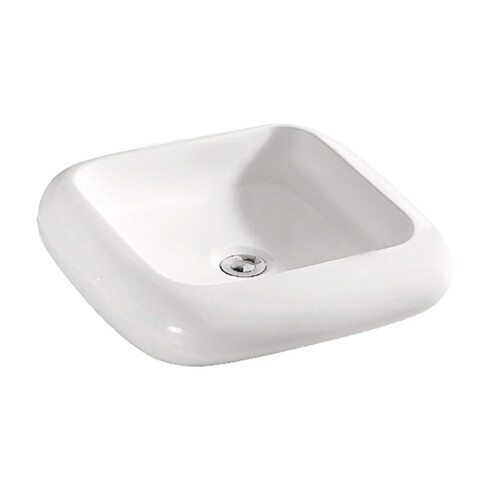 Bacha Cuadrada De Loza Blanca Para Apoyar 47X47X11 000