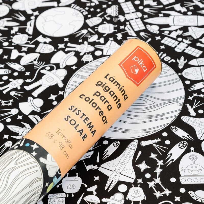 Lámina Gigante para Colorear Pika Sistema Solar Lámina Gigante para Colorear Pika Sistema Solar