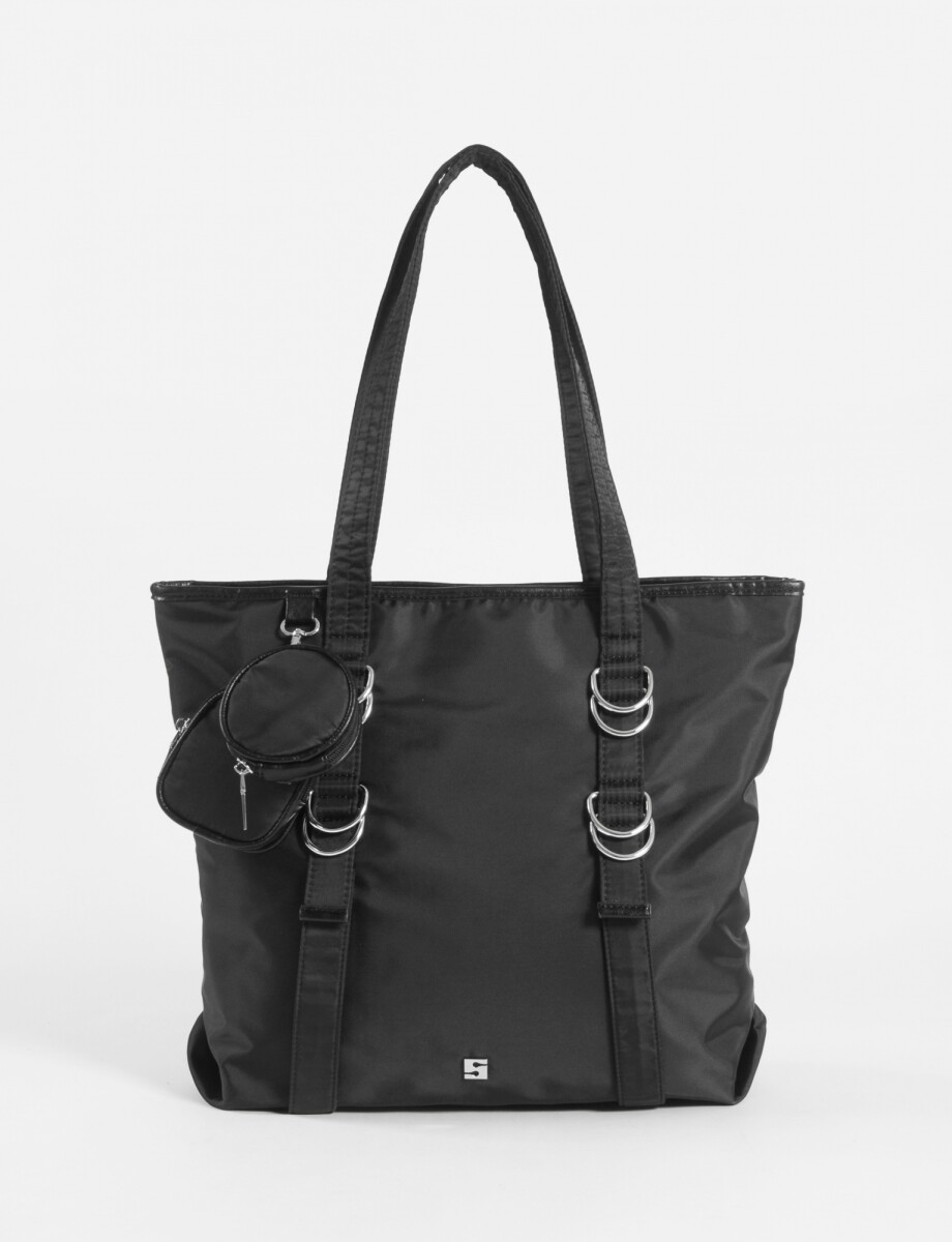 Shopper con monederos removibles - negro 