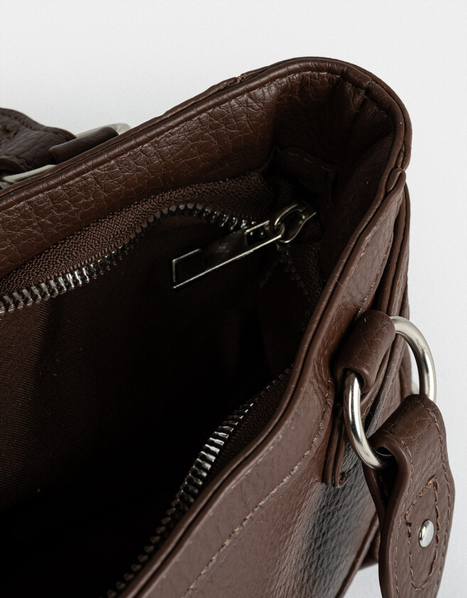 Bandoleras Bandolera Con Charm - Marron Oscuro