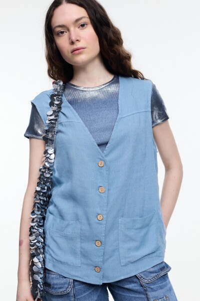 CHALECO BOLSILLOS Azul