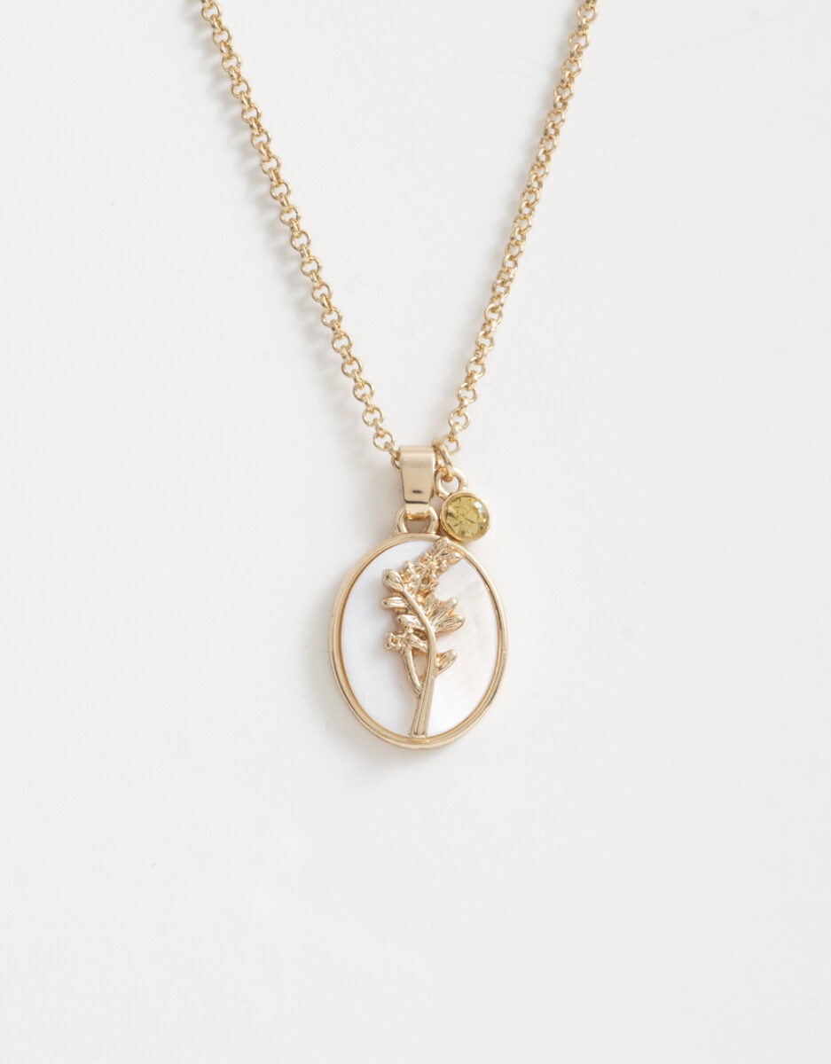 Collar Corto Con Flores 